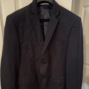 Elegant Black Pinstripe Blazer for Men